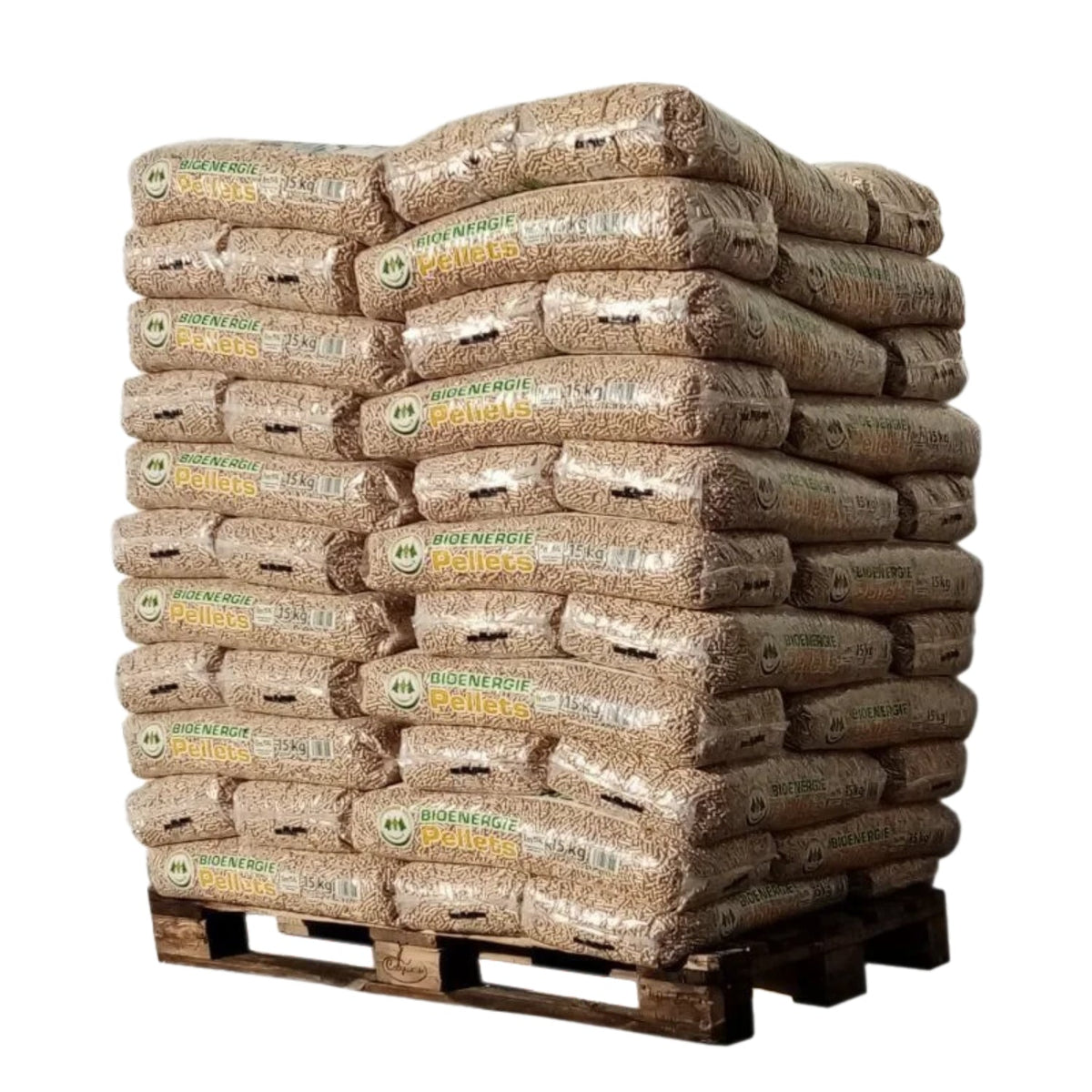 Palete pellets madeira Badger 65 sacos 15kg superior premium combustible calefaccion invierno