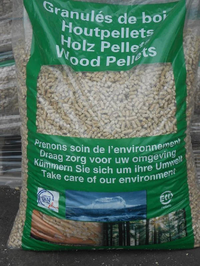 Palete Din Pellets 65 sacos — detalle saco certificacion din enplus ecologico garantia