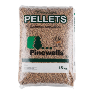Conjunto 20 sacos pellets pinho Pinewells 15kg total 300kg combustible calefaccion economico eficiente
