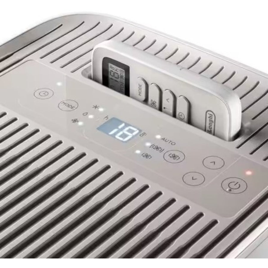 Delonghi PAC ES72 Classic 8300 BTU — vista frontal panel control digital silencioso