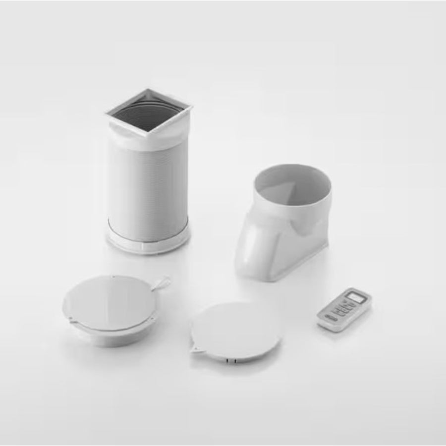 Delonghi PAC ES72 Classic 8300 BTU — detalle tubo conductos kit instalacion completo